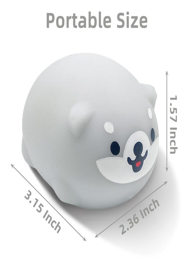 AiSiXin Dog Squishy Toy (Grey), Sensory Stress Balls for Adults, Animals Squishy Ball, Stretchy Squeeze Ball Party Favors for Kids, Fun Shiba Inu Dough Ball for Easter Basket Stuffers, Birthday Gifts - Image 2